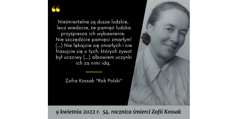 54. rocznica śmierci Zofii Kossak